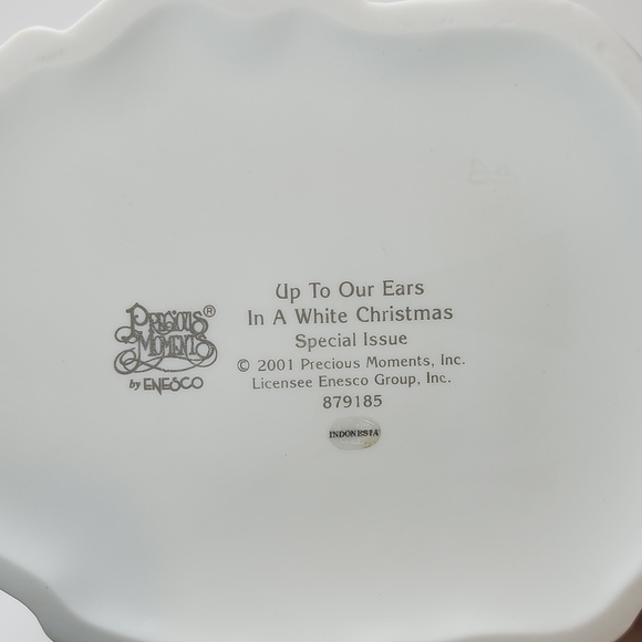 Precious Moments porcelain " Up To Our Ears In A White Christmas" - Picture 7 of 15